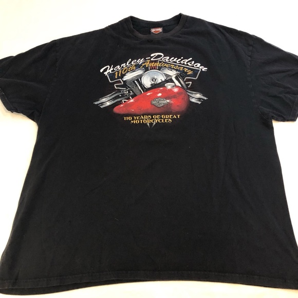 Harley Davidson SS 2 Sided Graphic Tshirt Tee Black 3XL 110th Anniv Canada - Picture 2 of 5